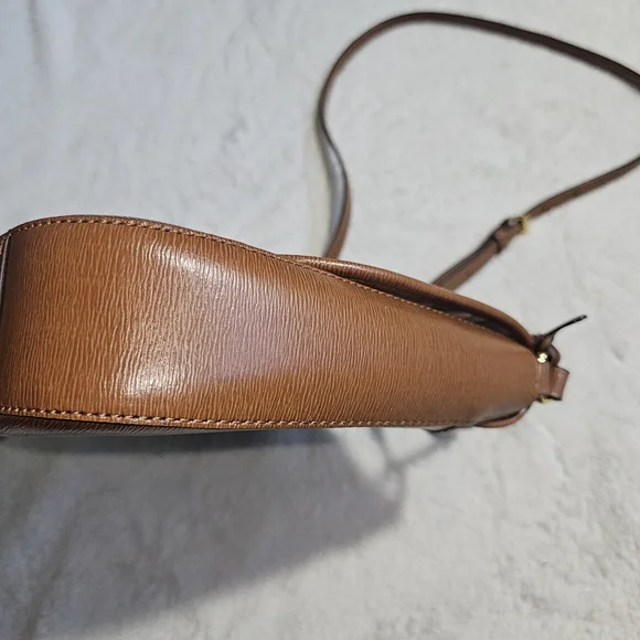 Lauren Ralph Lauren Leather Crossbody Saddlebag - Picture 6 of 11